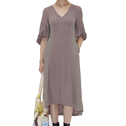 Pink - Front - Stine Goya Womens-Ladies 3-4 Sleeve Midi Dress
