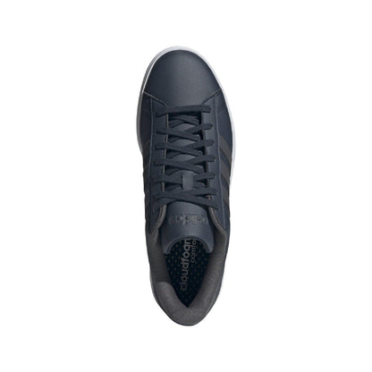 Ink-Grey-White - Side - Adidas Mens Grand Court 2.0 Trainers