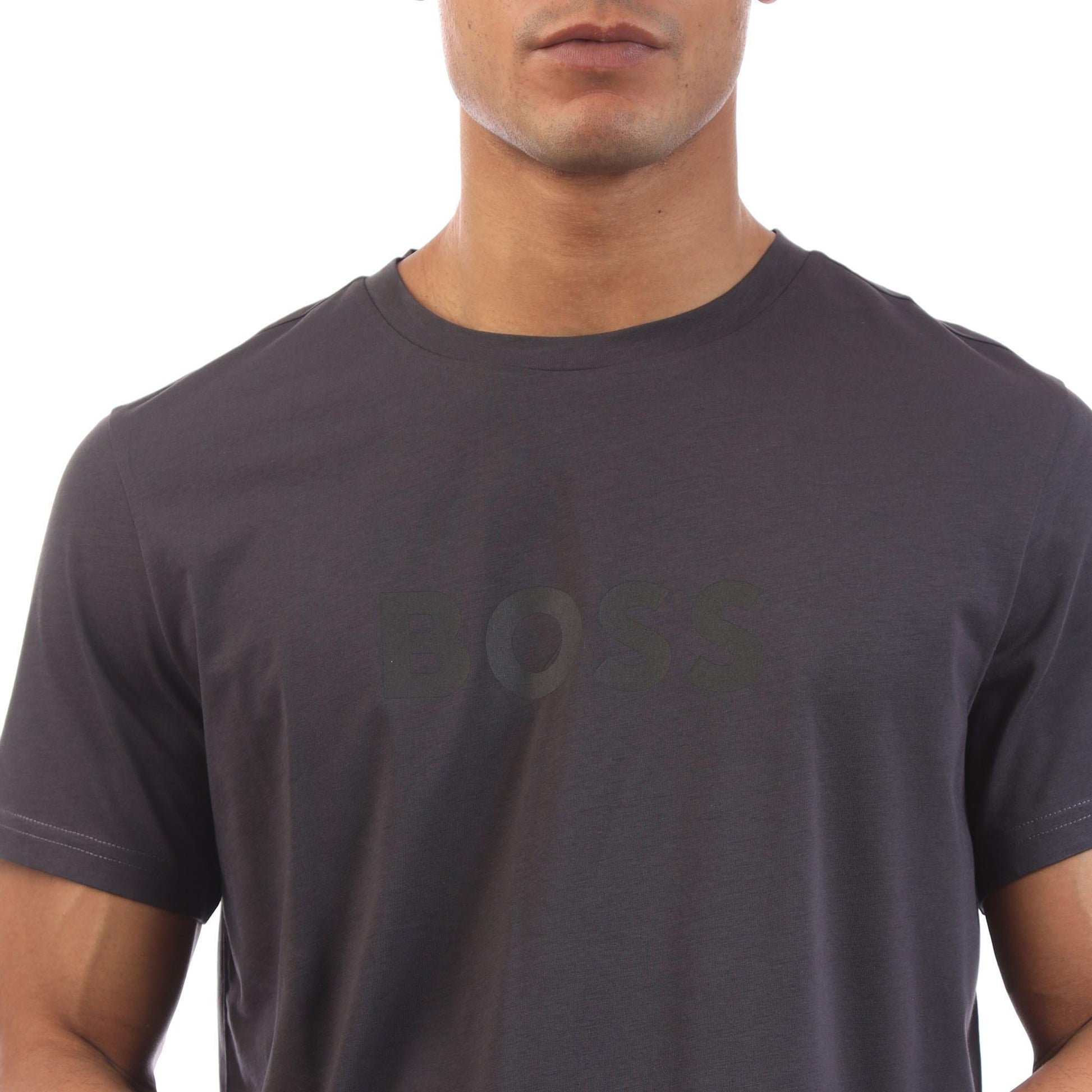 Grey - Side - Boss Mens Beach T-Shirt