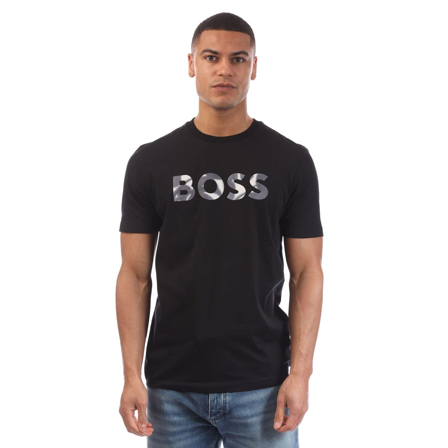 Black - Front - Boss Mens Thompson 15 T-Shirt