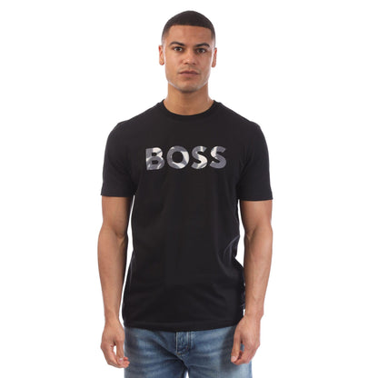 Black - Front - Boss Mens Thompson 15 T-Shirt