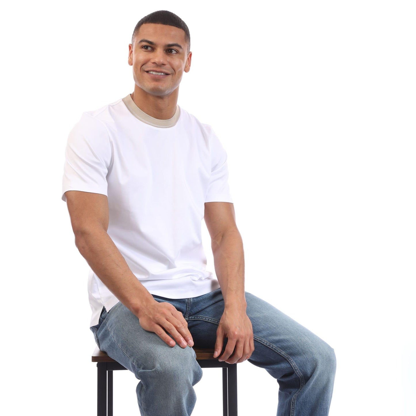 White - Front - Boss Mens H-Tessler 199 T-Shirt