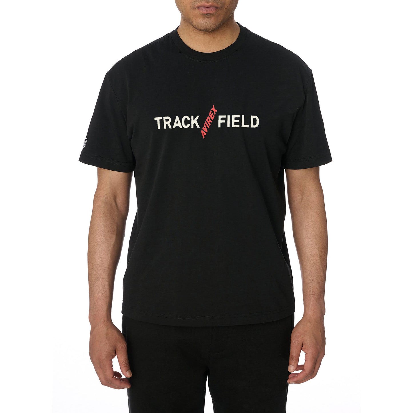 Black - Side - Avirex Mens Track N Field T-Shirt