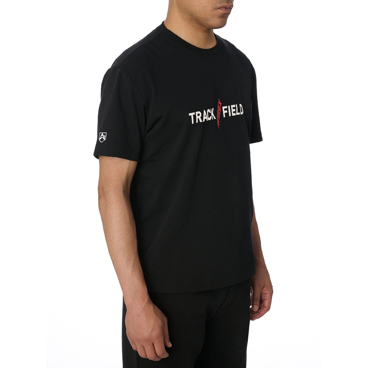 Black - Pack Shot - Avirex Mens Track N Field T-Shirt