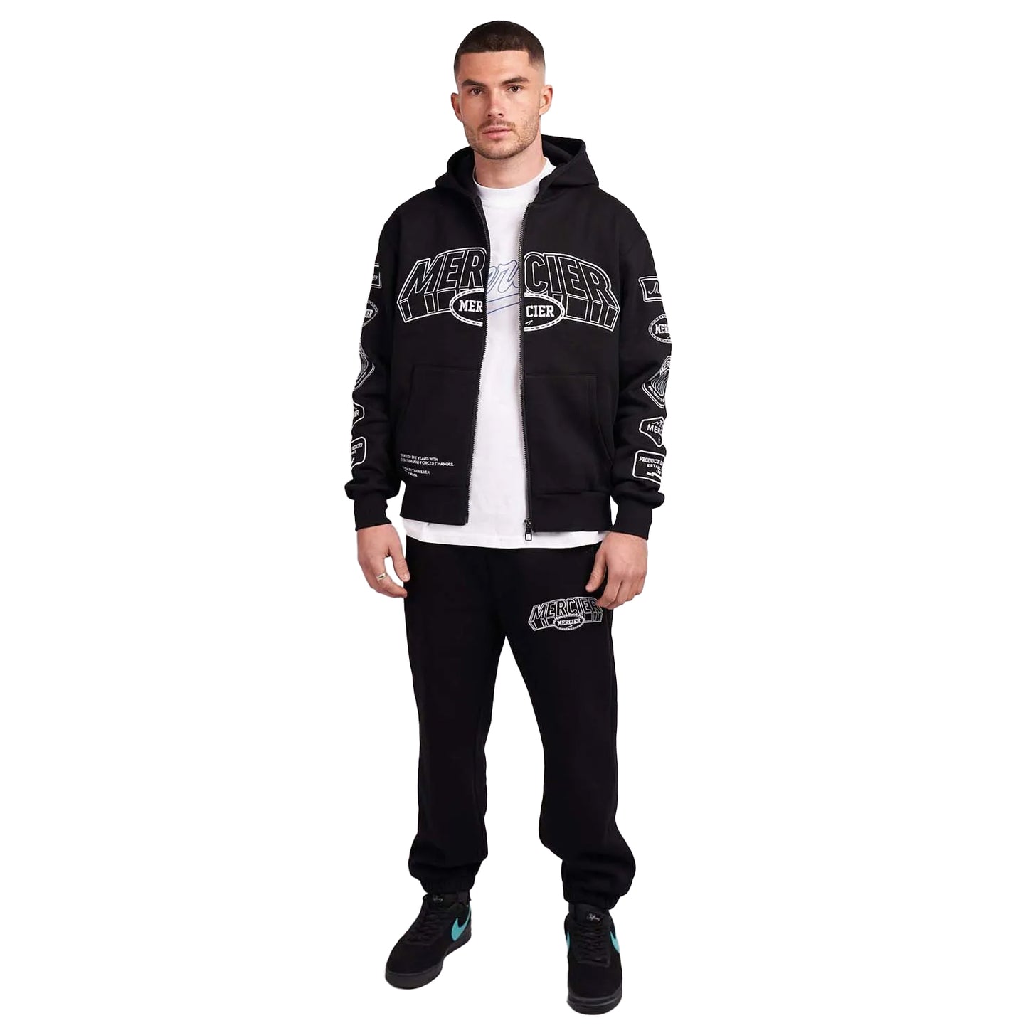 Black - Side - Mercier Unisex Adult Compton Jogging Bottoms
