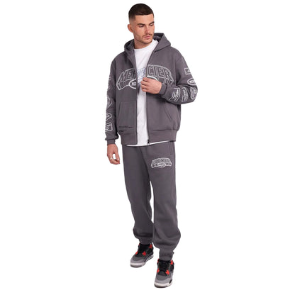 Grey - Side - Mercier Unisex Adult Compton Jogging Bottoms
