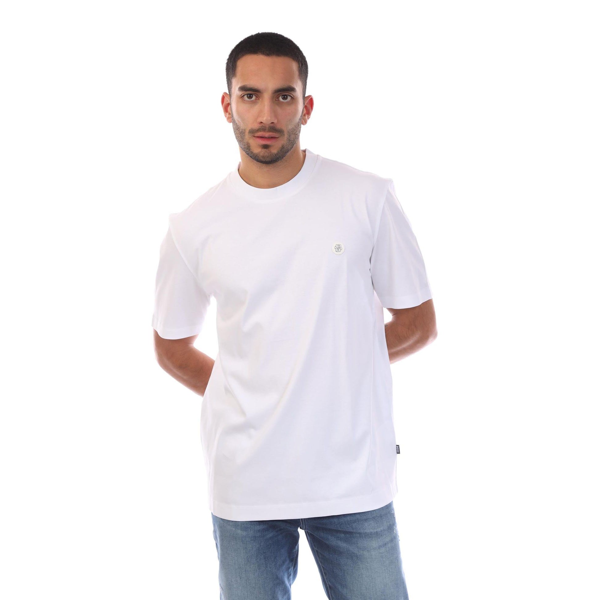 White - Front - Boss Mens C-Taut 01 T-Shirt
