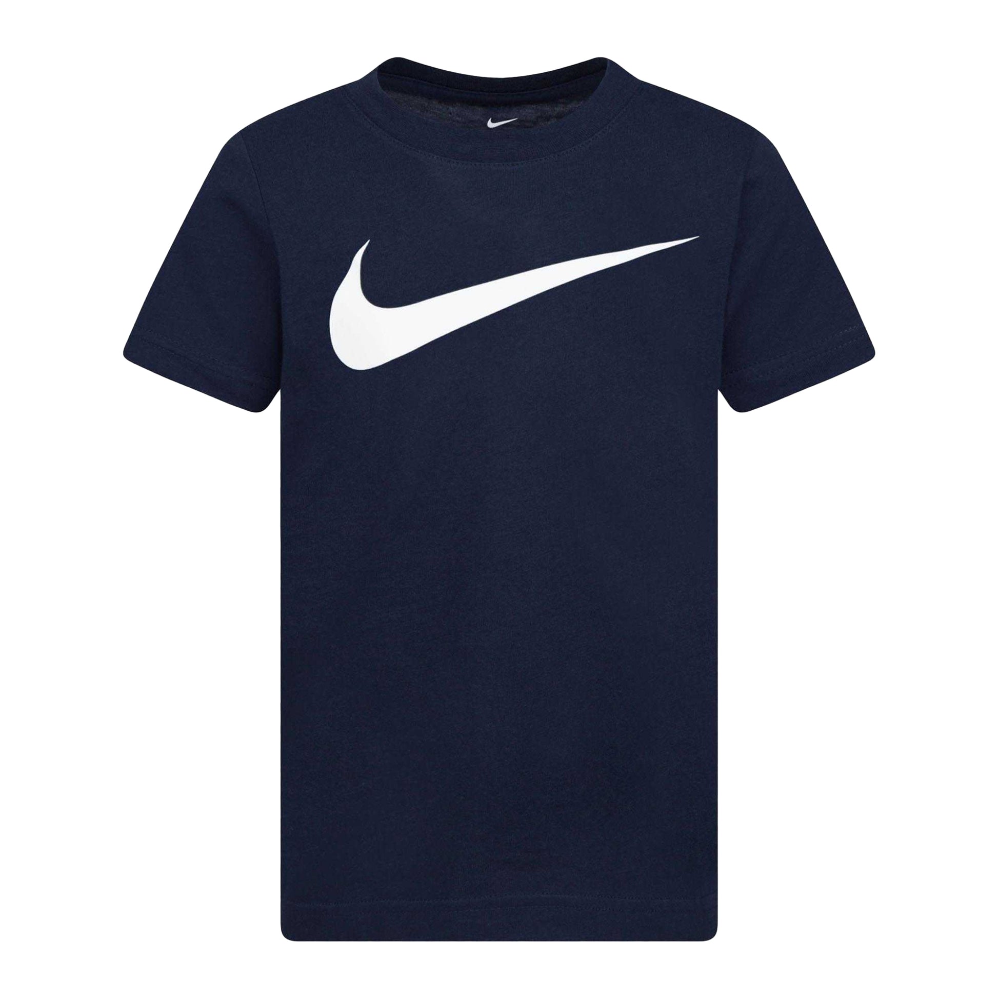 Navy - Front - Nike Childrens-Kids Swoosh T-Shirt