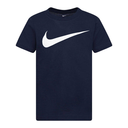 Navy - Front - Nike Childrens-Kids Swoosh T-Shirt