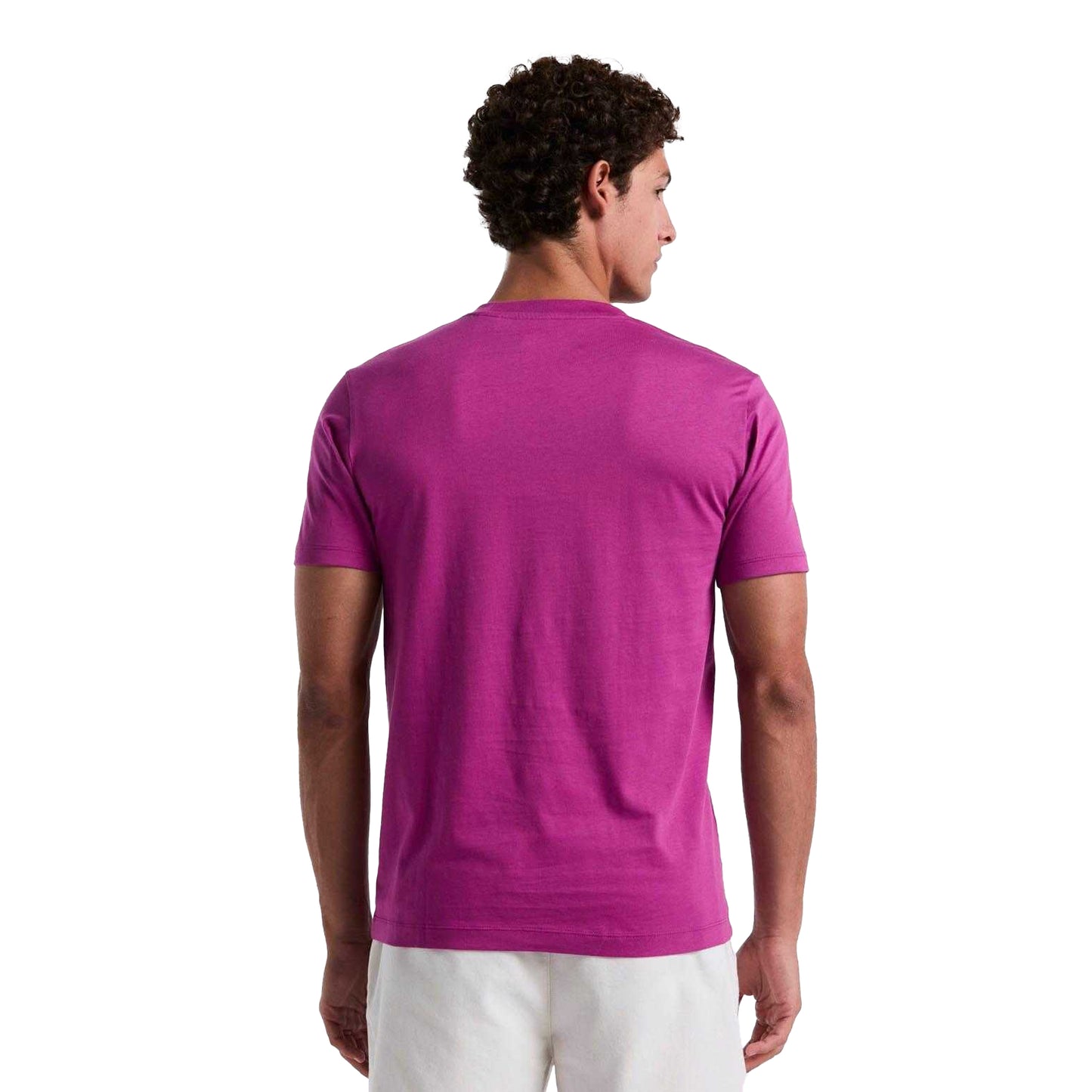 Purple - Back - Original Penguin Mens Embroidered Logo T-Shirt
