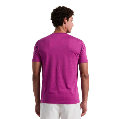 Purple - Back - Original Penguin Mens Embroidered Logo T-Shirt