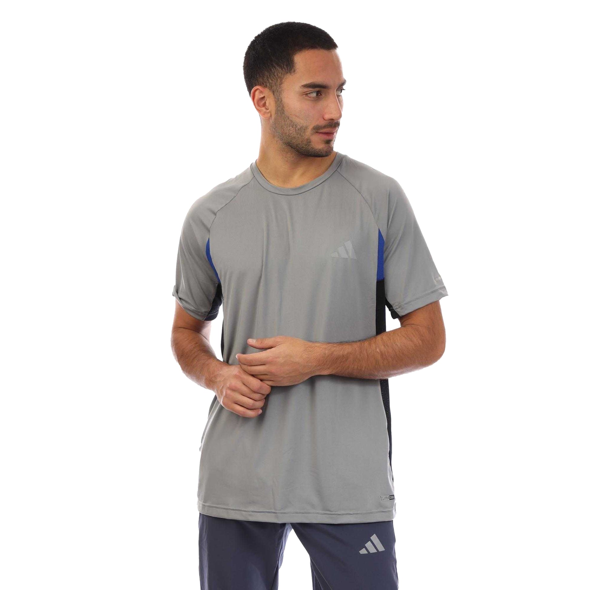 Grey - Front - Adidas Mens Climacool T-Shirt
