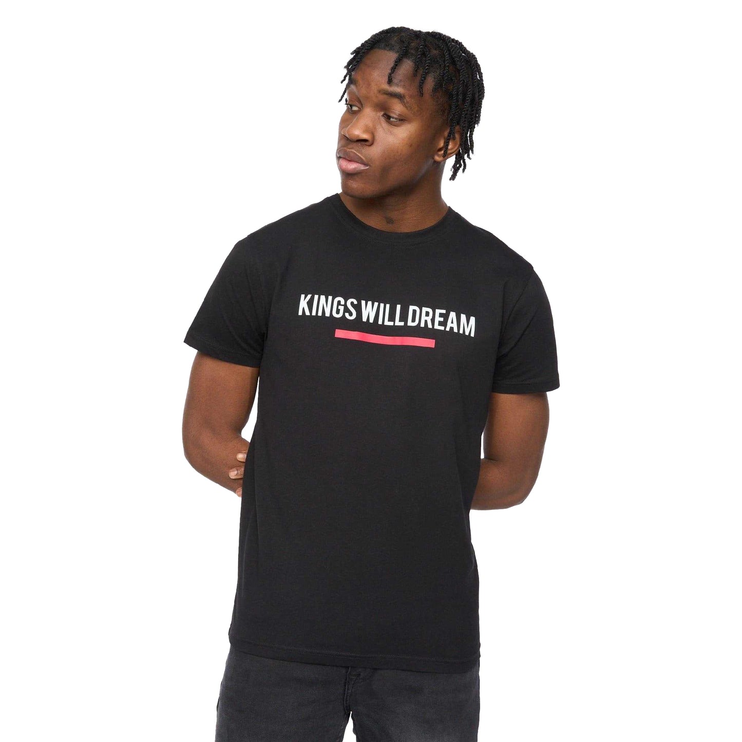 Black - Front - Kings Will Dream Mens Dollar Bills T-Shirt