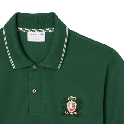 Green - Side - Lacoste Mens L.12.12 Embroidered Classic Polo Shirt
