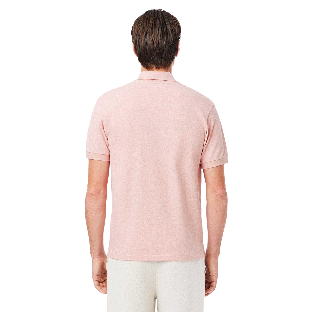 Pink - Back - Lacoste Mens L.12.12 Marl Classic Polo Shirt