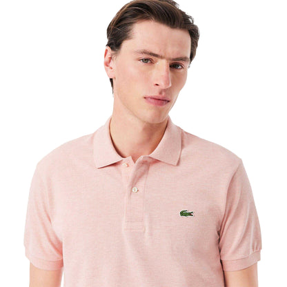 Pink - Pack Shot - Lacoste Mens L.12.12 Marl Classic Polo Shirt