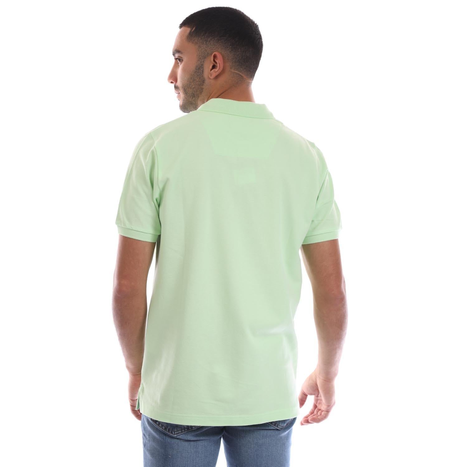 Green - Back - Marshall Artist Mens Marchio Polo Shirt