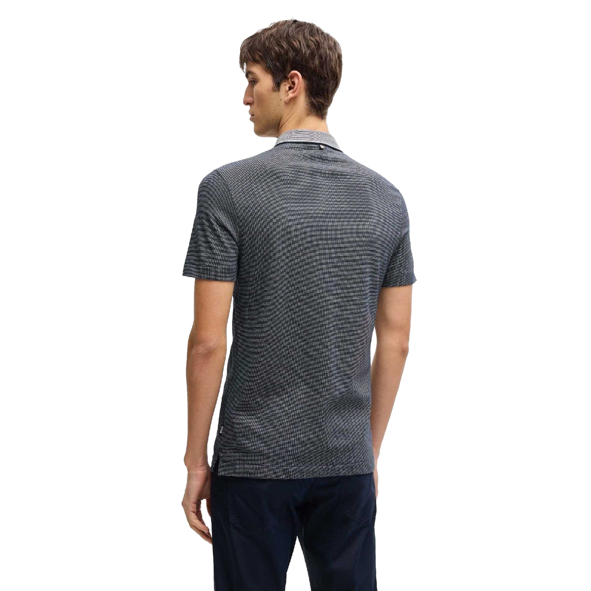 Blue - Front - Boss Mens H-Pitton Polo Shirt