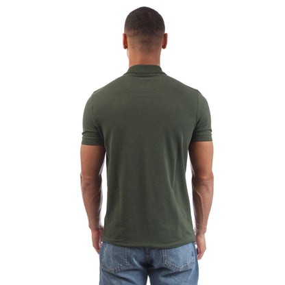 Green - Back - Boss Mens Paule 4 Tonal Logo Slim Polo Shirt