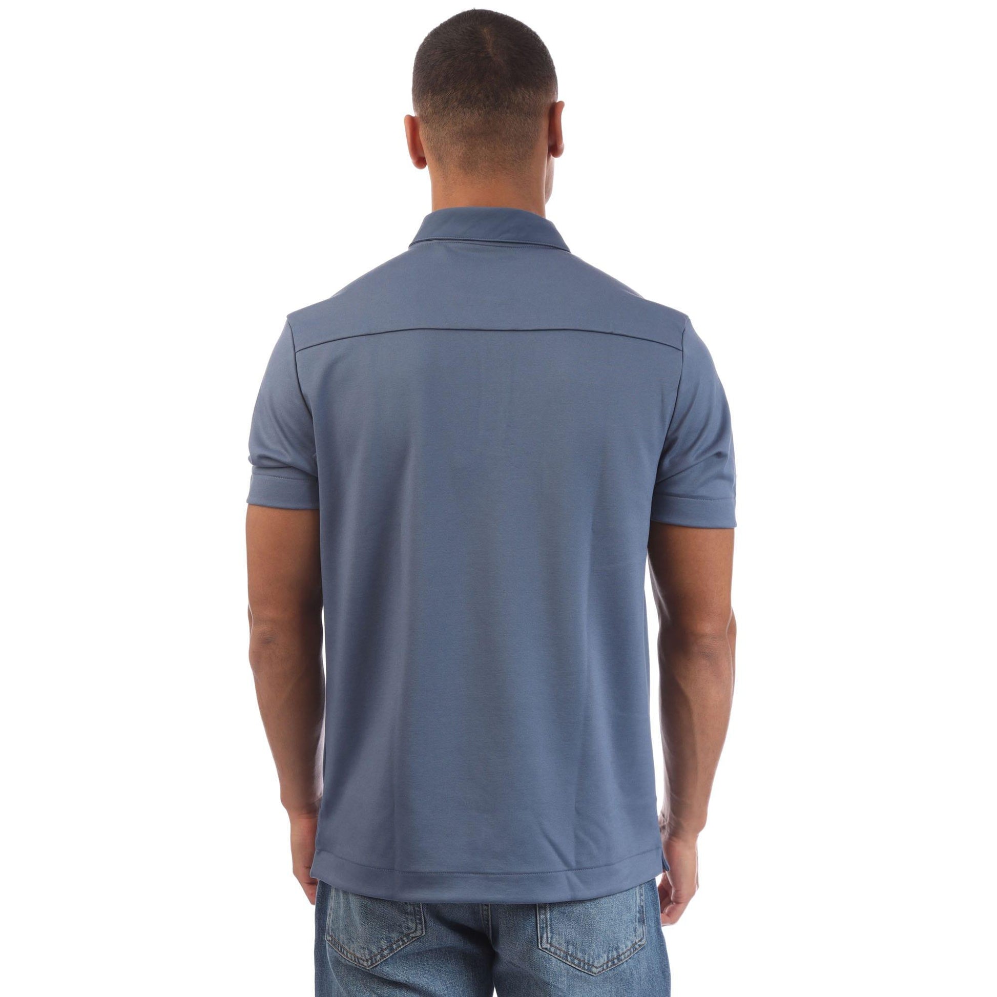 Blue - Back - Boss Mens P-Parris 07 Polo Shirt