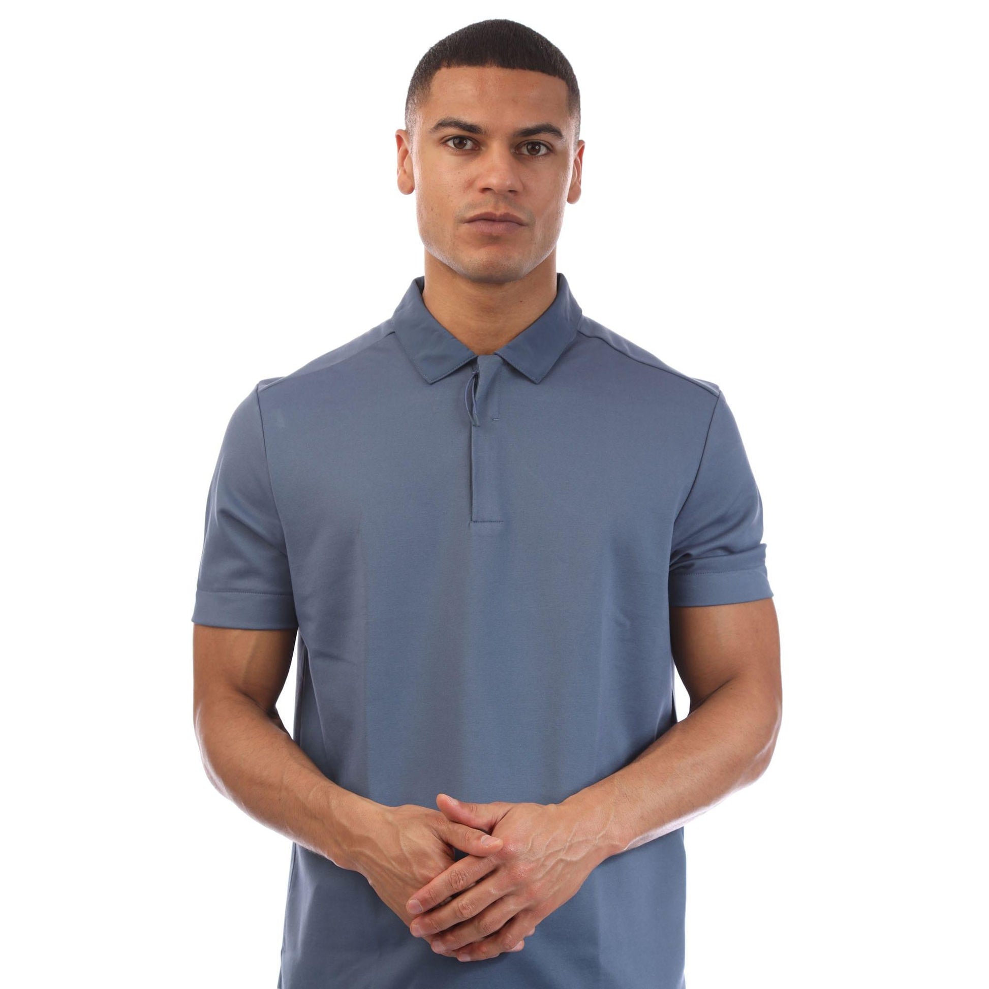 Blue - Side - Boss Mens P-Parris 07 Polo Shirt