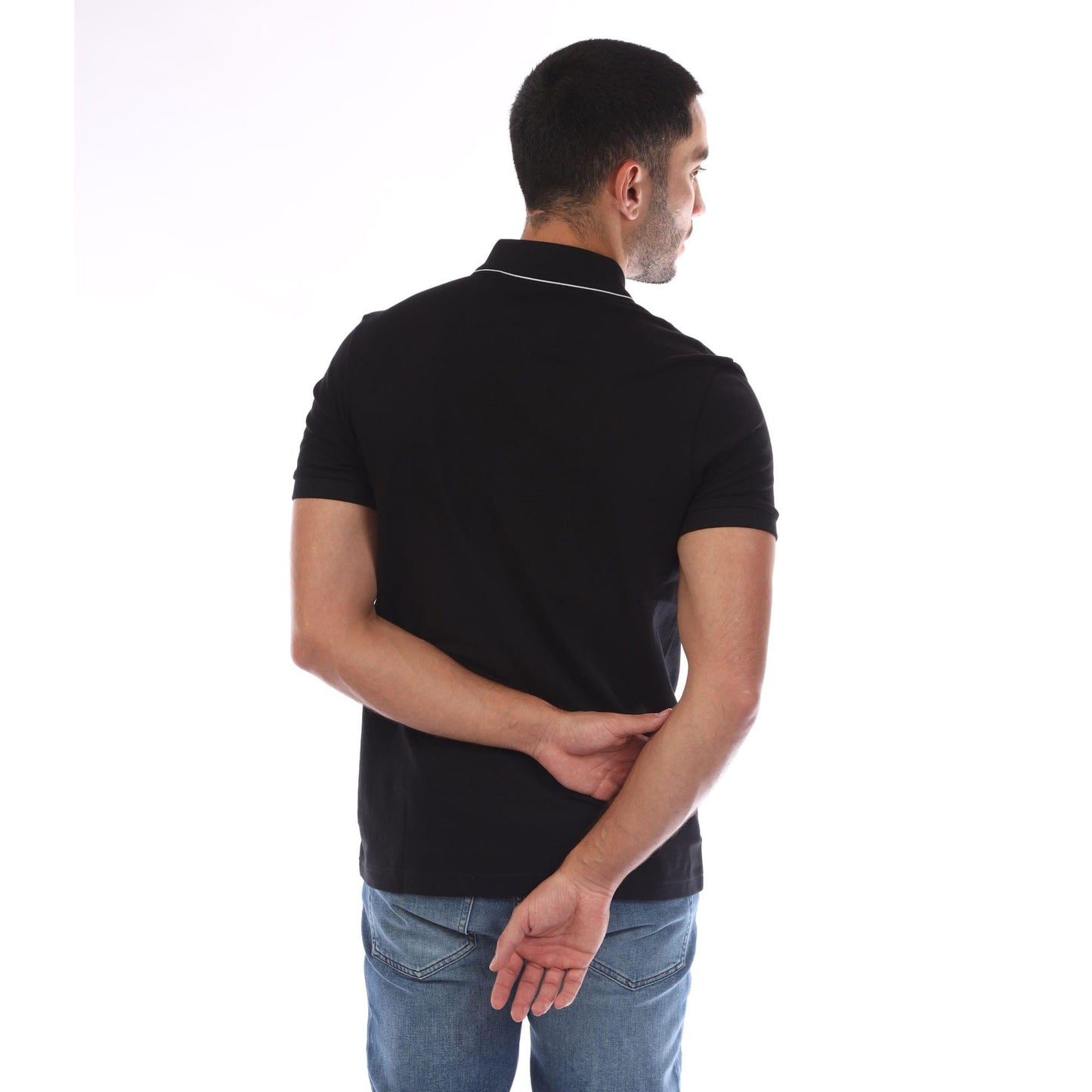 Black - Back - Boss Mens Paule 4 Slim Polo Shirt