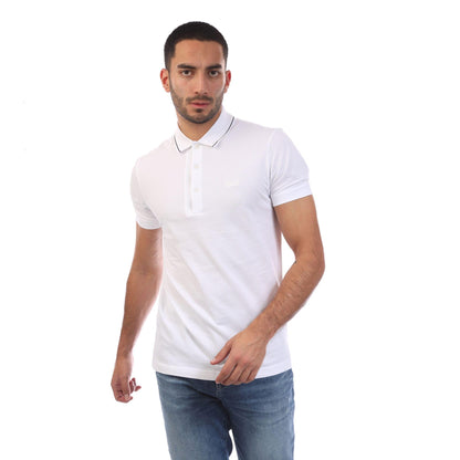 Off White - Front - Boss Mens Paule 4 Slim Polo Shirt