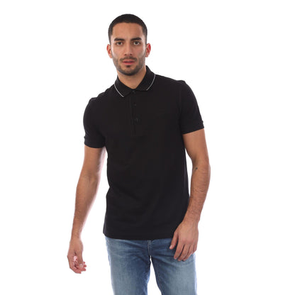 Black - Front - Boss Mens Paule 4 Slim Polo Shirt