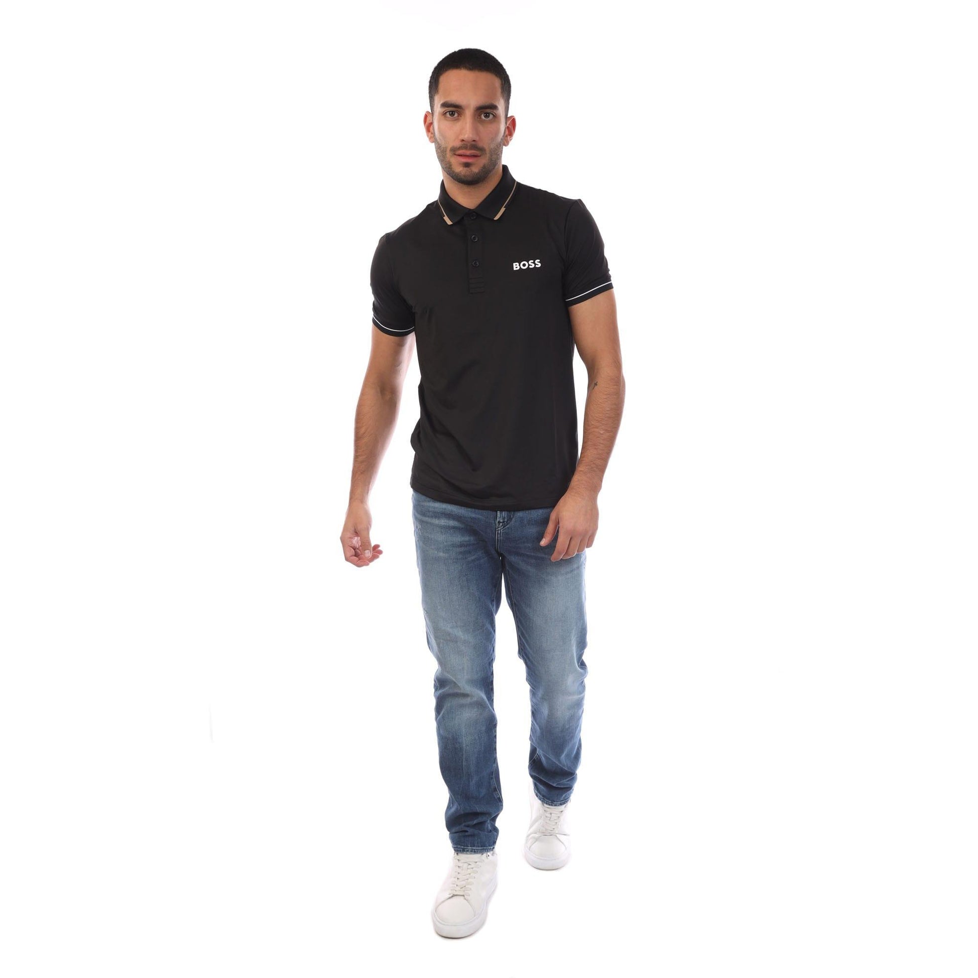 Black - Lifestyle - Boss Mens 4 Way Stretch Polo Shirt