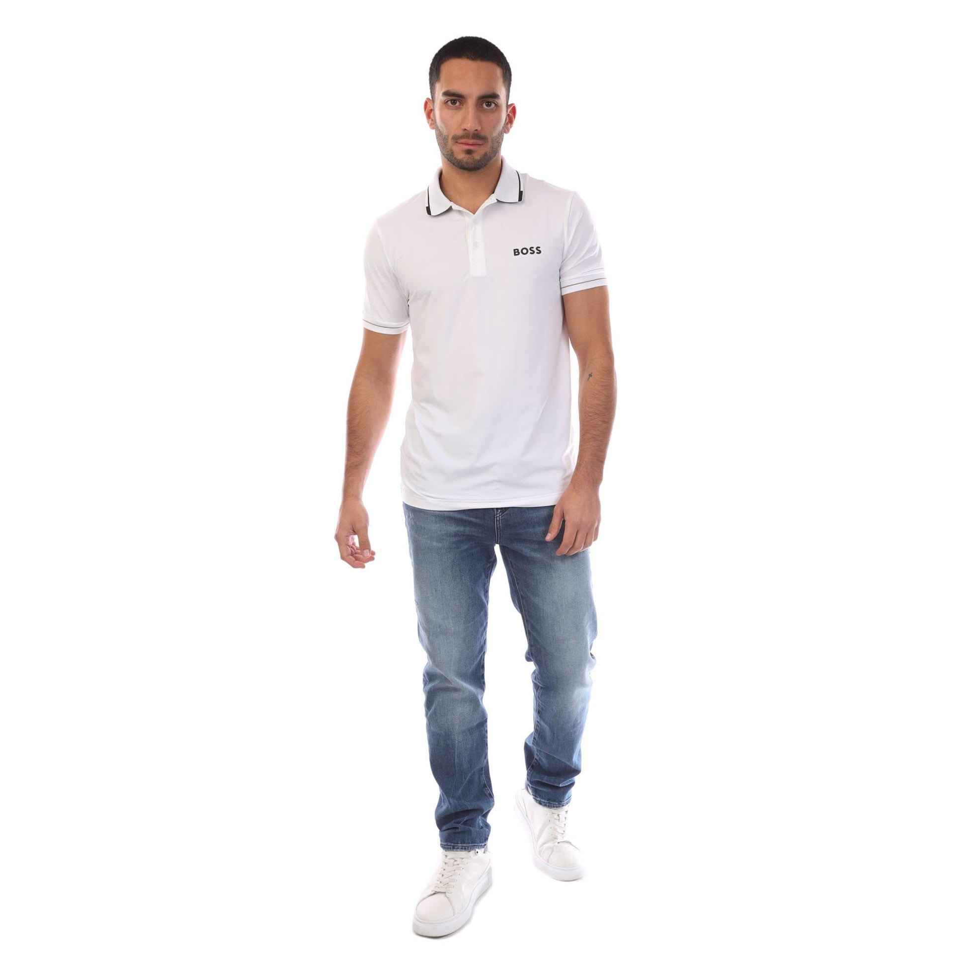 Off White - Lifestyle - Boss Mens 4 Way Stretch Polo Shirt