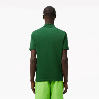 Green - Side - Lacoste Mens Cotton Blend Polo Shirt