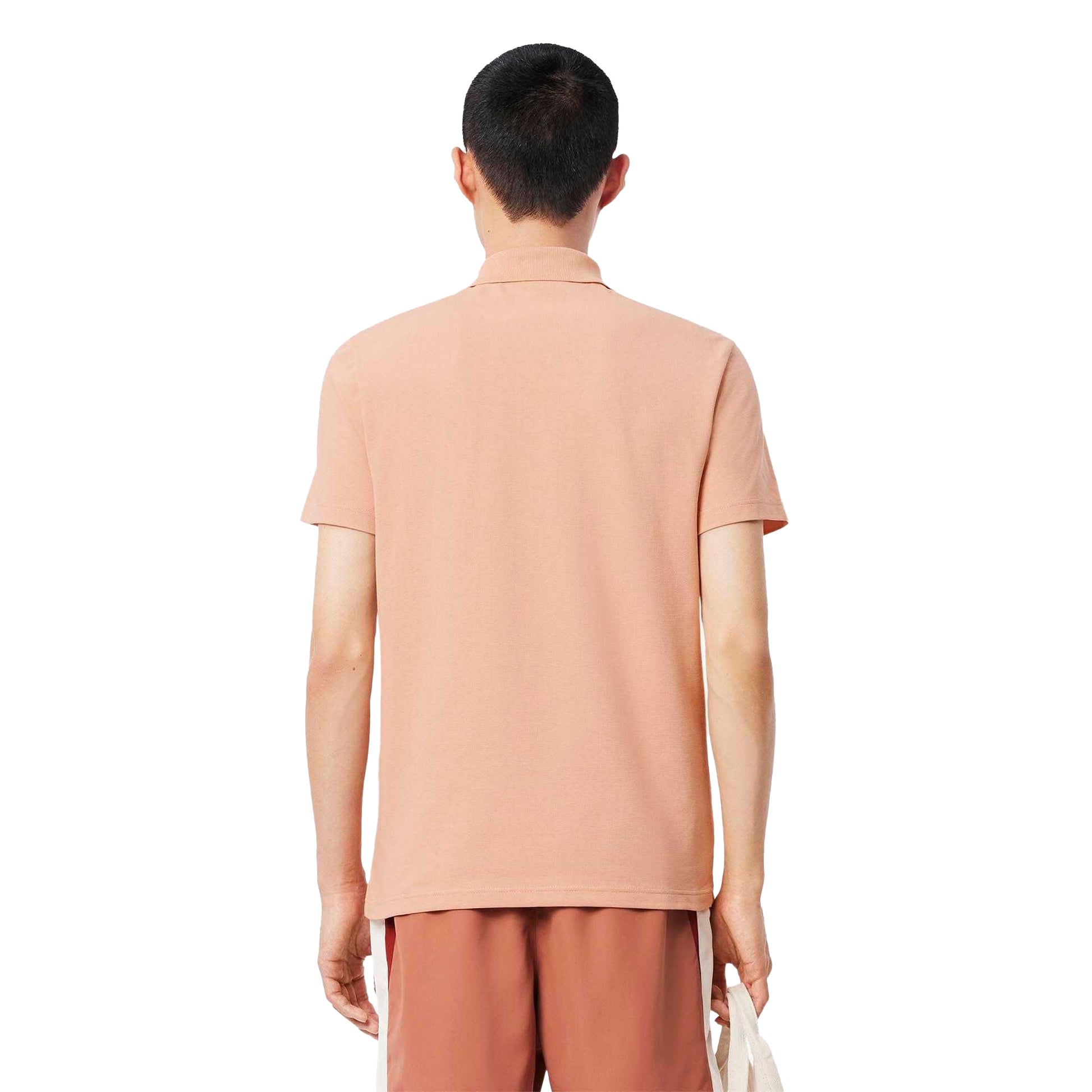 Orange - Back - Lacoste Mens Cotton Blend Polo Shirt
