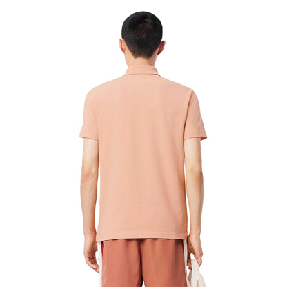Orange - Back - Lacoste Mens Cotton Blend Polo Shirt