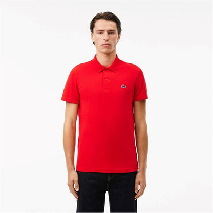 Red - Front - Lacoste Mens Cotton Blend Polo Shirt