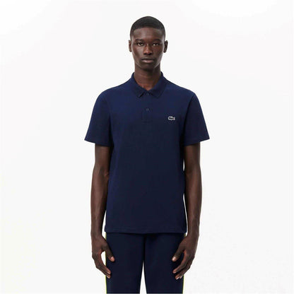 Navy - Front - Lacoste Mens Cotton Blend Polo Shirt