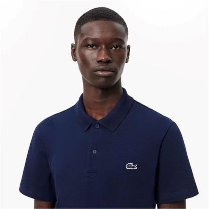 Navy - Back - Lacoste Mens Cotton Blend Polo Shirt