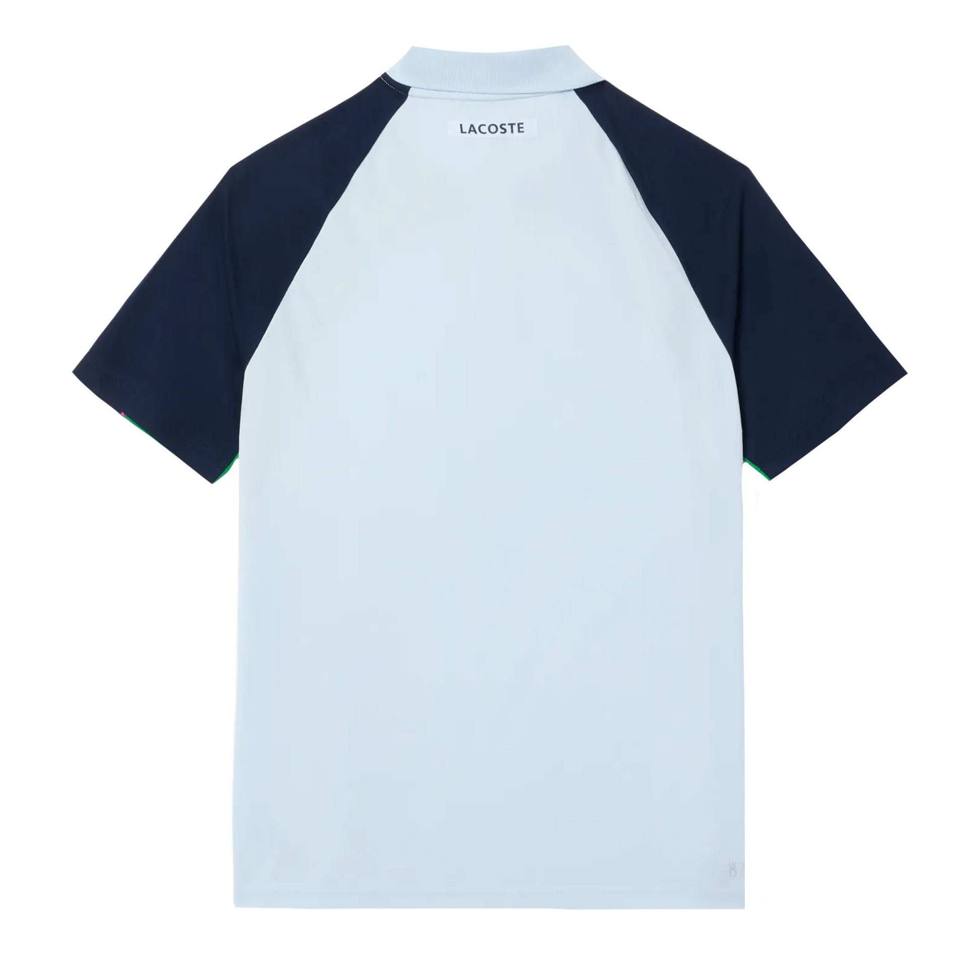 White-Blue-Green - Back - Lacoste Mens Colour Block Ultra Dry Tennis Polo Shirt