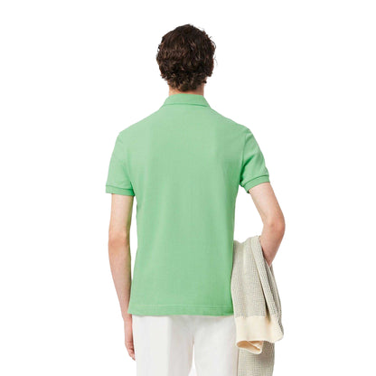 Green - Back - Lacoste Mens Pique Stretch Regular Polo Shirt
