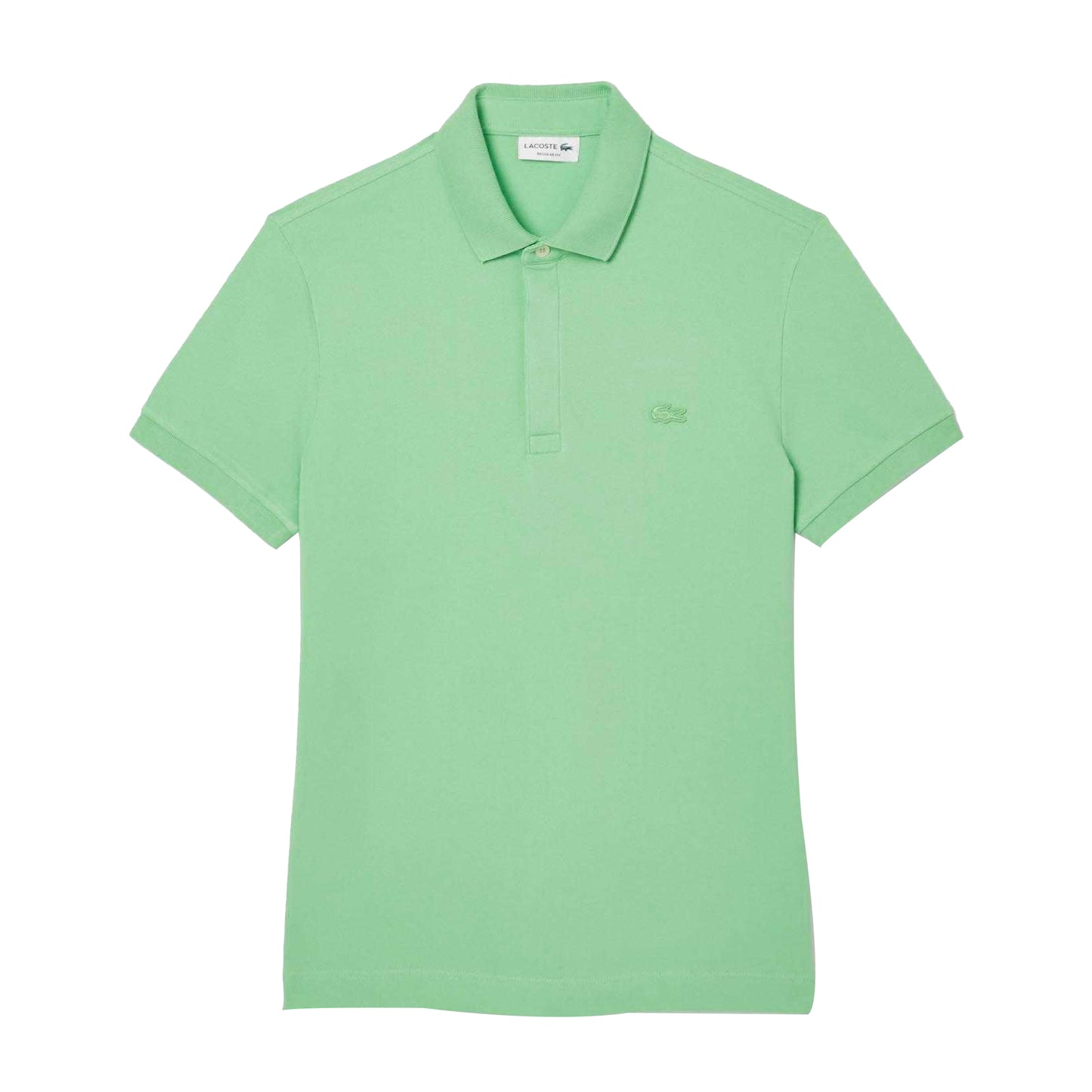 Green - Front - Lacoste Mens Pique Stretch Regular Polo Shirt