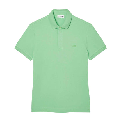 Green - Front - Lacoste Mens Pique Stretch Regular Polo Shirt