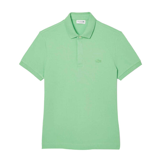 Green - Front - Lacoste Mens Pique Stretch Regular Polo Shirt