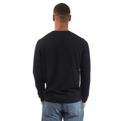 Navy - Back - Boss Mens Bagritte-E Jumper