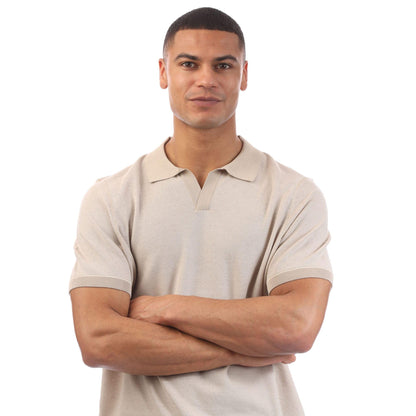White - Side - Boss Mens H-Jianluca Johnny Collar Polo Shirt
