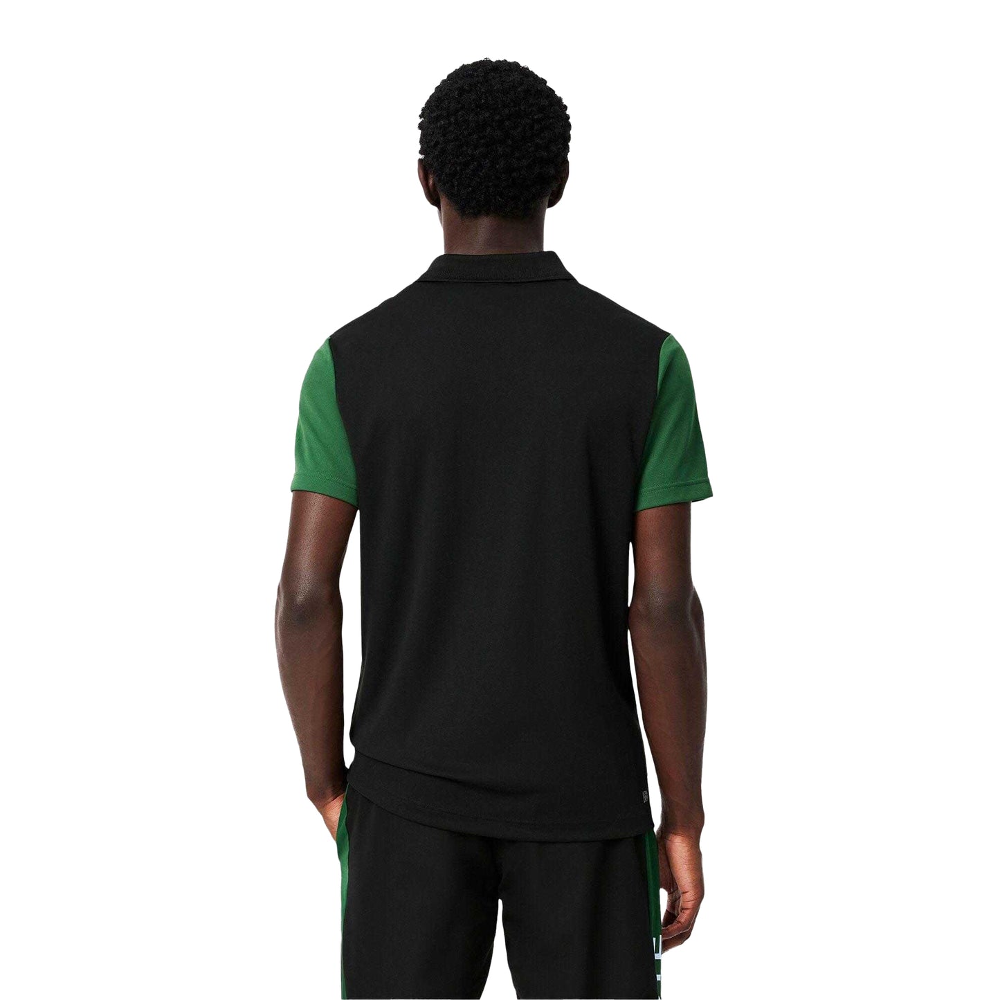 Black - Back - Lacoste Mens Logo Printed Ultra Dry Tennis Polo Shirt