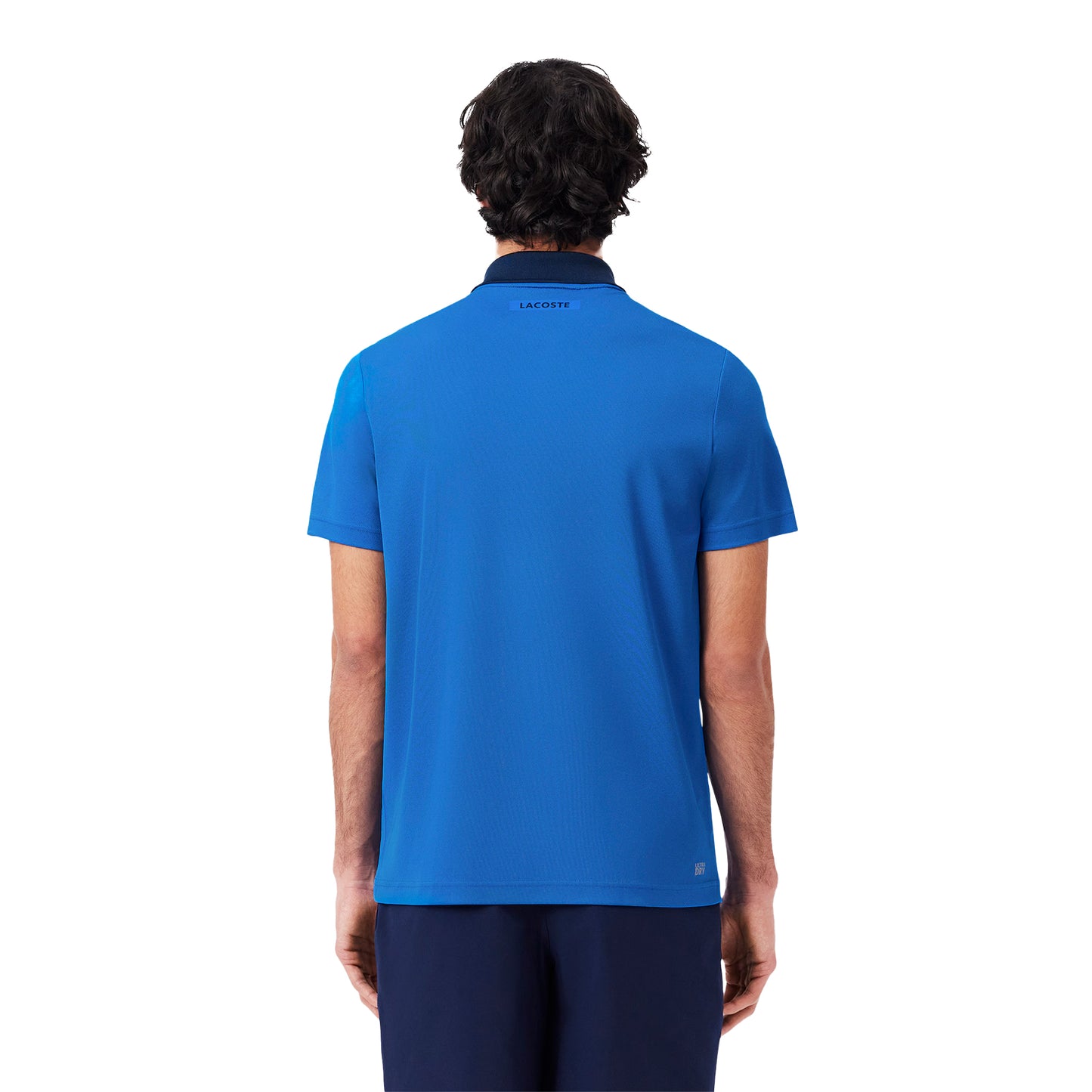 Blue - Back - Lacoste Mens Novak Djokovic Tennis Polo Shirt