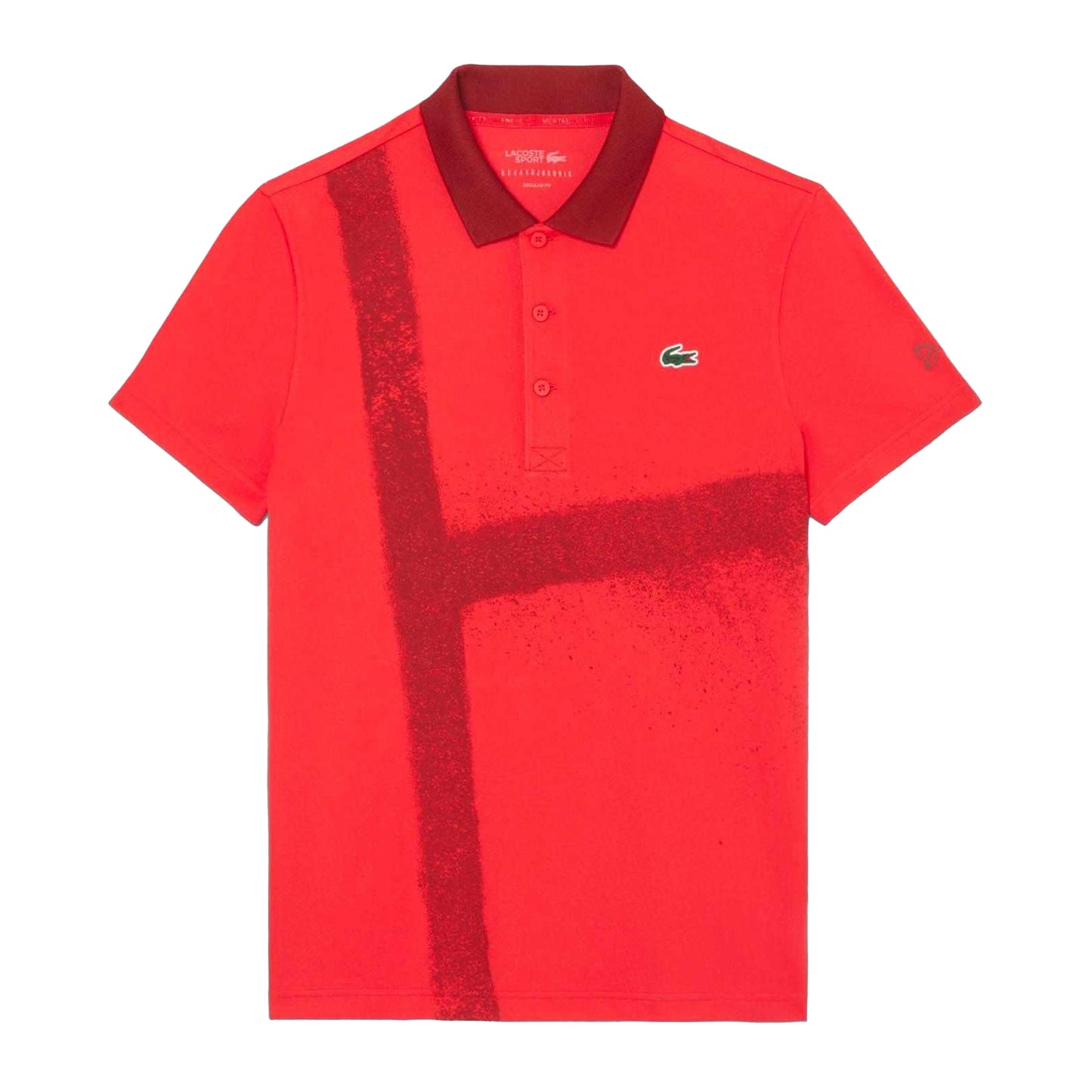 Red - Front - Lacoste Mens Novak Djokovic Tennis Polo Shirt