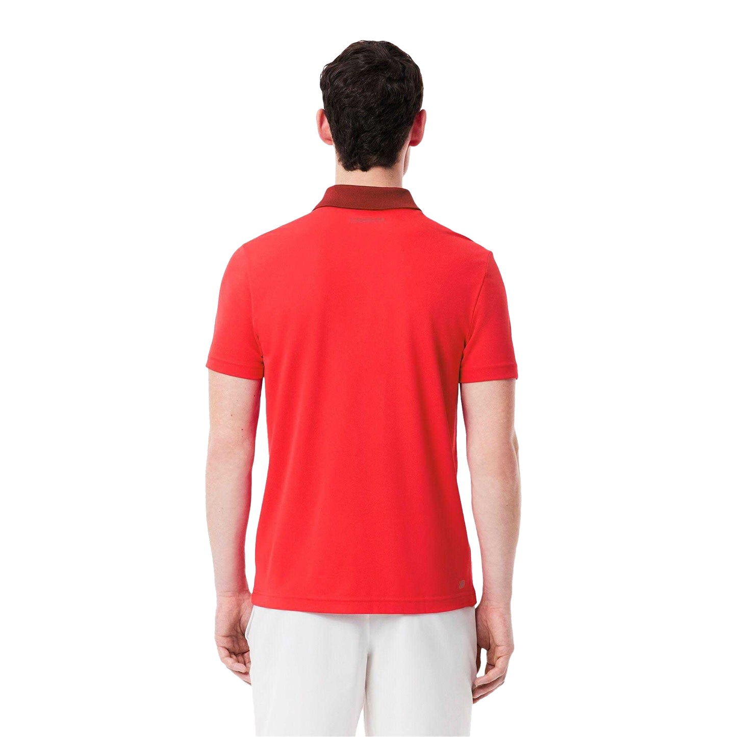 Red - Back - Lacoste Mens Novak Djokovic Tennis Polo Shirt