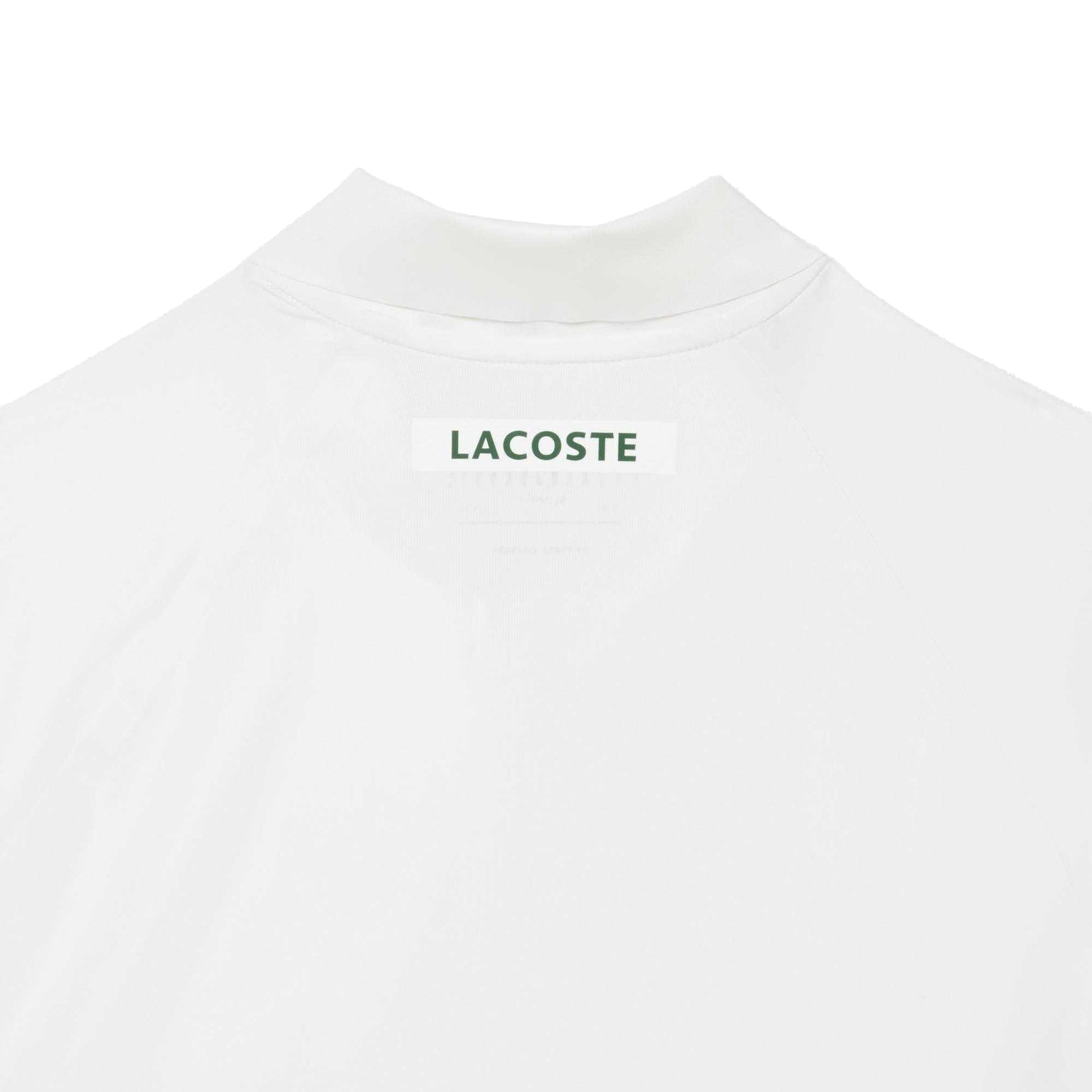 White - Back - Lacoste Mens Novak Djokovic On Court Tennis Polo Shirt