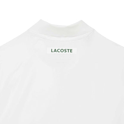 White - Back - Lacoste Mens Novak Djokovic On Court Tennis Polo Shirt