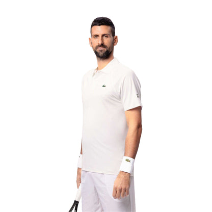 White - Lifestyle - Lacoste Mens Novak Djokovic On Court Tennis Polo Shirt
